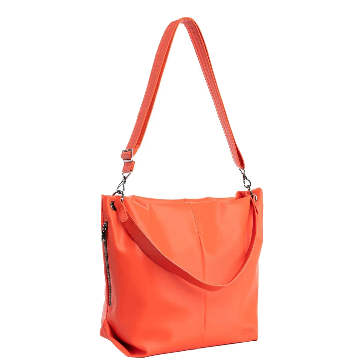 Custom hobo / papaya — bag sample developed and produced by ProtoBag Studio