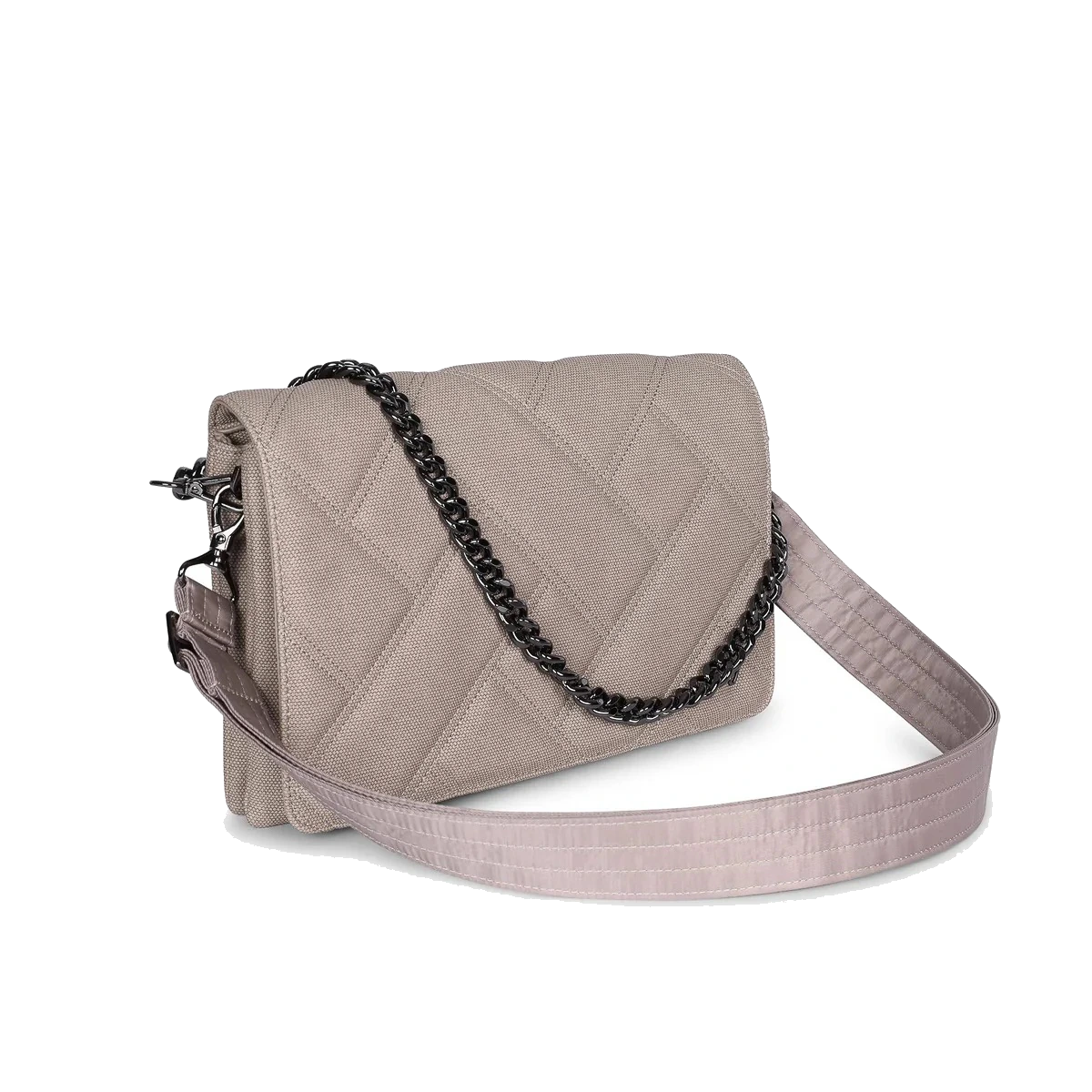 Custom shoulder bag / sand taupe — bag sample developed and produced by ProtoBag Studio